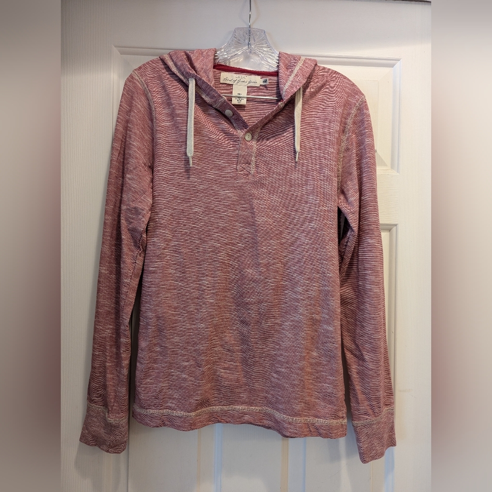 LOGG H&M Mens Hoodie Pullover Long Sleeve Shirt Red Heather Sz Sm EUC